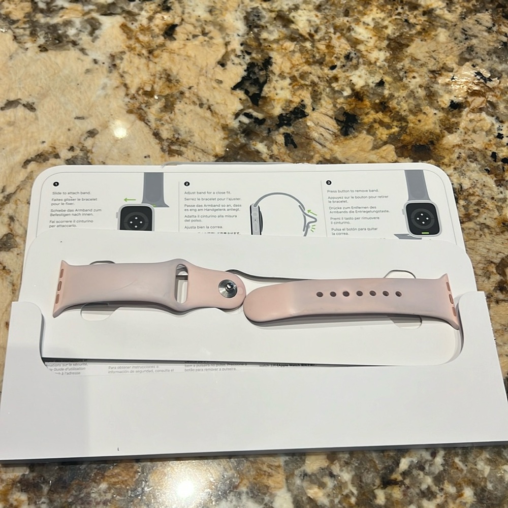 Apple Watch small medium blush pink band
